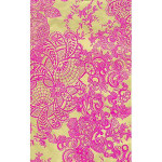 Feuille Décopatch - Ornement floral rose et or - 30 x 40 cm
