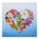 Broderie Diamant kit intermédiaire Coeur de fleurs