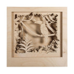 Cadre en bois 3D à monter Kit Toucan 24 x 24 x 6.5 cm