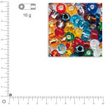 Perles de rocaille 2,6 mm garniture argent - Assorties