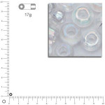 Perles de rocaille 2 mm transparentes lustrées - Argent