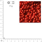 Perles de rocaille 2 mm opaques - Rouge