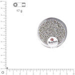 Perles de rocaille 2 mm nacrées - Argent