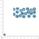 Sachet de perles en bois poli Ø6mm - Bleu clair