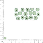 Sachet de perles en bois poli Ø6mm - Vert clair