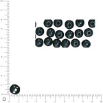 Sachet de perles en bois poli Ø12mm - Noir