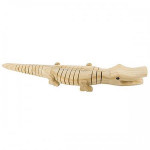 Crocodile articulé en bois - 30 cm