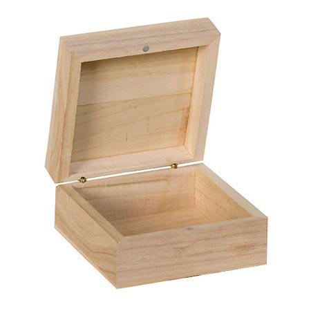 Boite carrée en bois - 10 cm - Boîtes en bois - 10 Doigts
