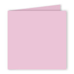 Carte Double faire part Pollen 210g 160 x 160 mm par 25 - Rose Dragée