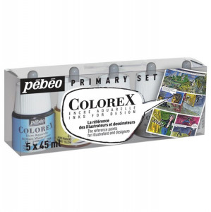 Encre aquarelle Colorex set de 5 x 45ml
