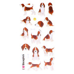 Autocollant 3D Puffies Chiens beagle
