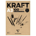 Papier kraft en bloc 90 g/m² 100 feuilles - 29,7 x 42 cm (A3)