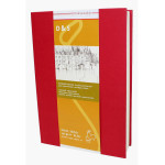 Livre à croquis format portrait couverture rouge 140g/m² - 21 x 29,7 cm (A4)