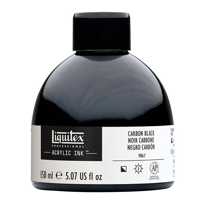 Encre Acrylique Ink 150 ml Noir carbone - Rougier&Plé Lecourbe