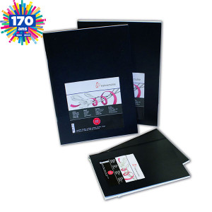 Carnet à dessin souple couverture noire 140 g/m² - 21 x 29,7 cm (A4)