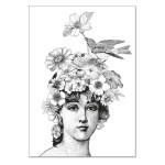 Carte double à colorier 12 x 17 cm Flora