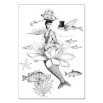 Carte double à colorier 12 x 17 cm Lily Water