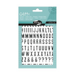 Stickers Alphabets Chiffres Glitty Noir