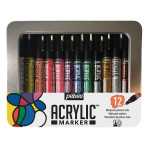 Feutre Acrylic Marker 1,2 mm Boîte de 12 couleurs