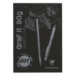 Bloc de papier GraF'it DOT avec repère 90 g/m² 80 Fles - 29,7 x 42 cm (A3)