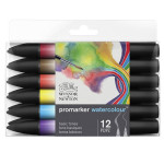 Marqueur d'aquarelle double pointe Set tons Basiques 12 pcs