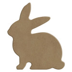 Support en médium Lapin 5,2 x 6 cm