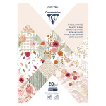 Bloc de papier imprimé A4 motif Fleur séchée 20 feuilles